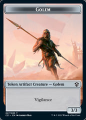 Golem (027) // Thopter Double-Sided Token [Commander 2021 Tokens] | Game Grid - Logan