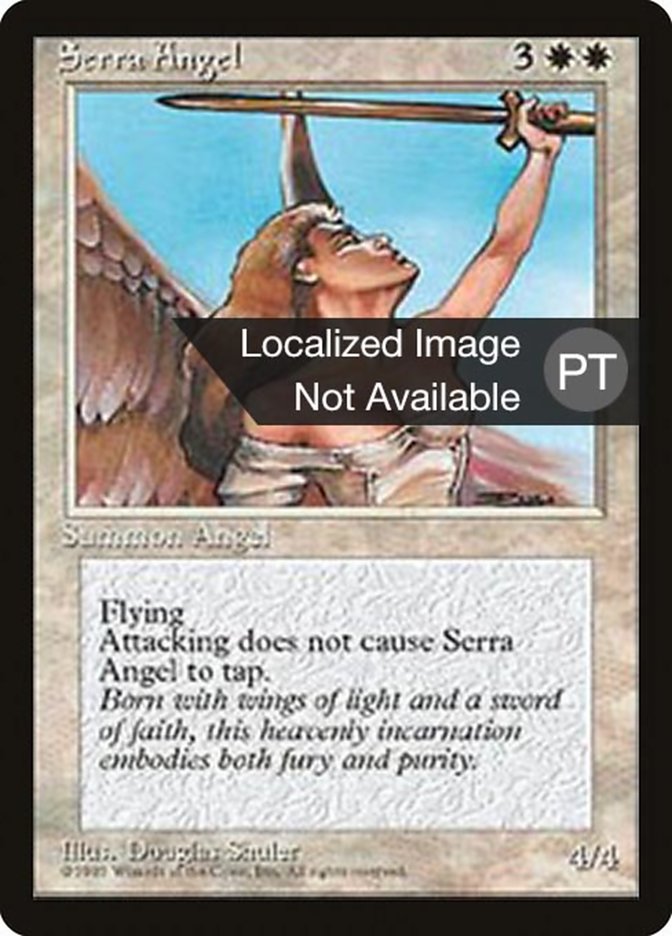 Serra Angel [Fourth Edition (Foreign Black Border)] | Game Grid - Logan