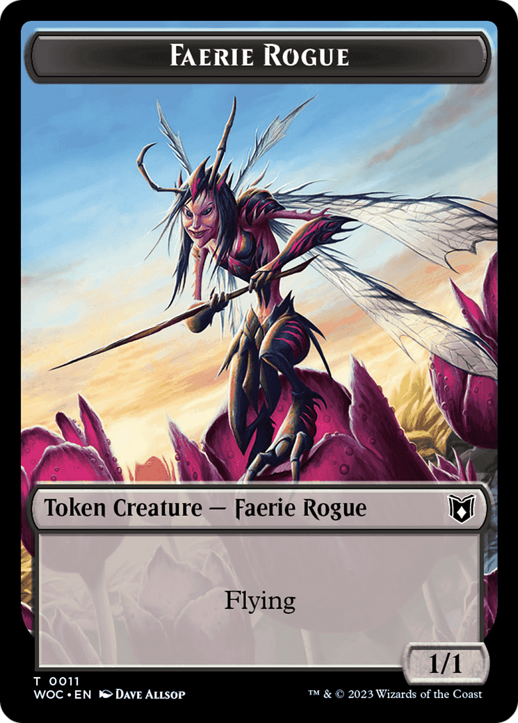 Faerie Rogue // Pirate (0011) Double-Sided Token [Wilds of Eldraine Commander Tokens] | Game Grid - Logan