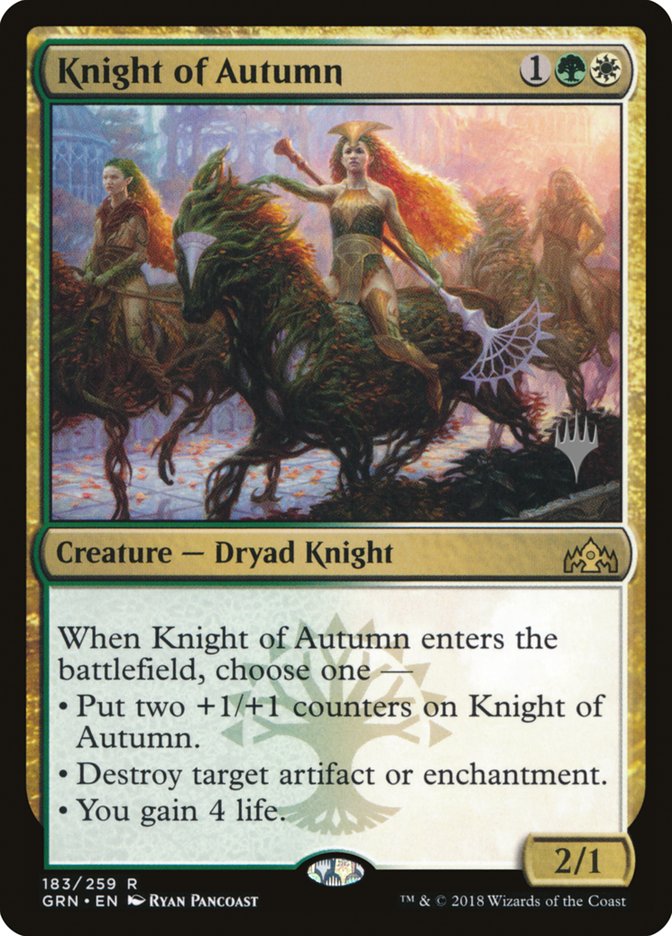 Knight of Autumn (Promo Pack) [Guilds of Ravnica Promos] | Game Grid - Logan