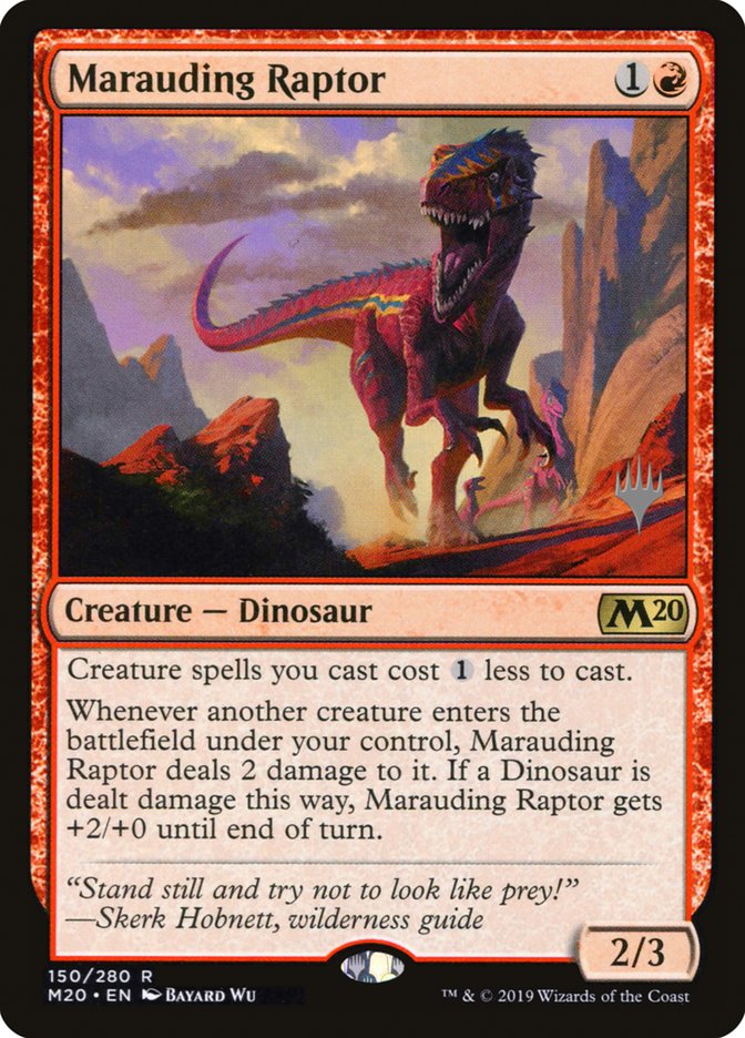 Marauding Raptor (Promo Pack) [Core Set 2020 Promos] | Game Grid - Logan