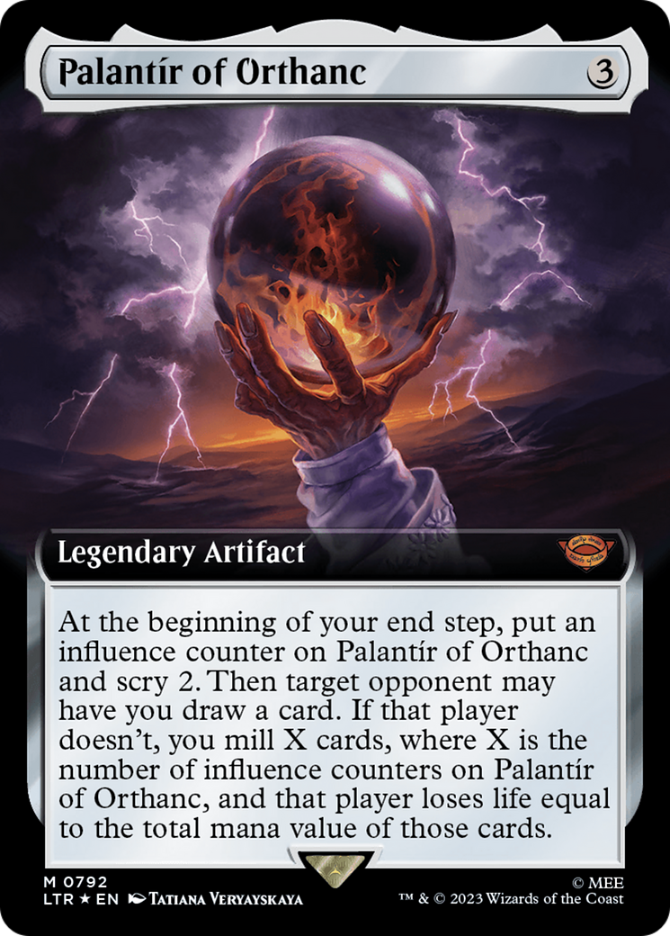 Palantir of Orthanc (Extended Art) (Surge Foil) [The Lord of the Rings: Tales of Middle-Earth] | Game Grid - Logan