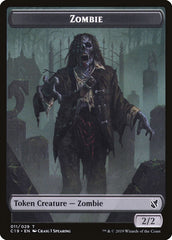Zombie (010) // Zombie (011) Double-Sided Token [Commander 2019 Tokens] | Game Grid - Logan