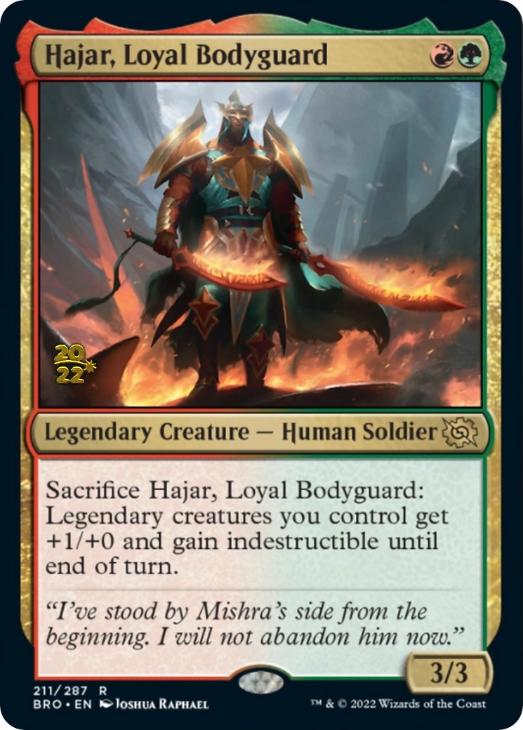 Hajar, Loyal Bodyguard [The Brothers' War Prerelease Promos] | Game Grid - Logan