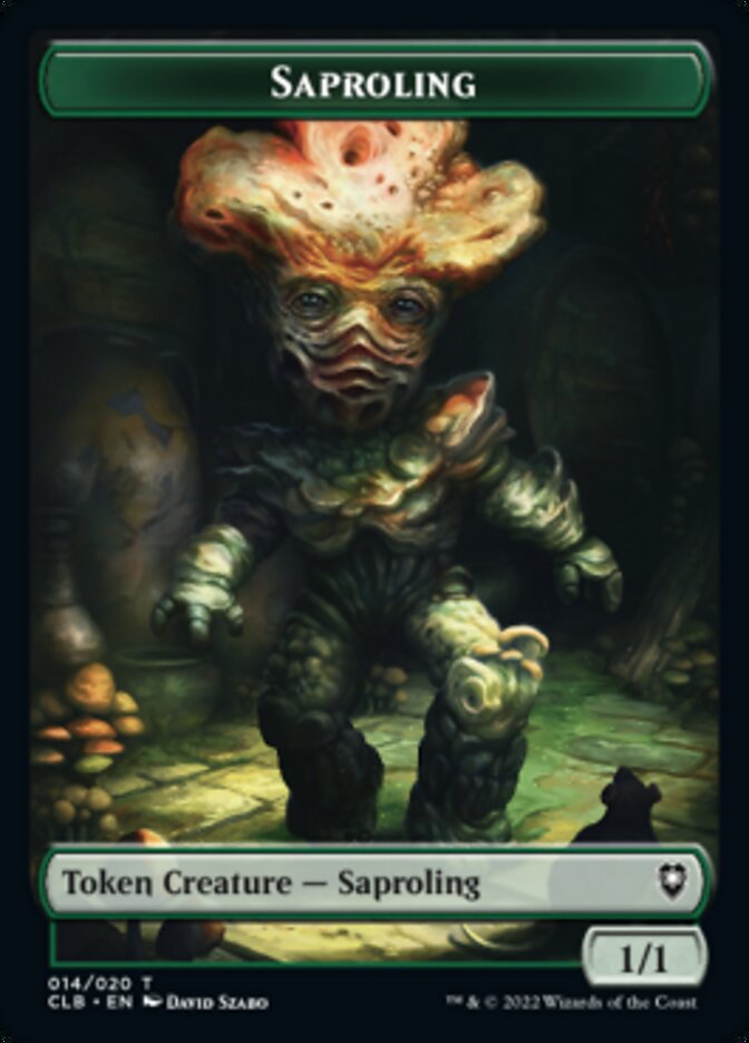 Treasure // Saproling Double-Sided Token [Commander Legends: Battle for Baldur's Gate Tokens] | Game Grid - Logan