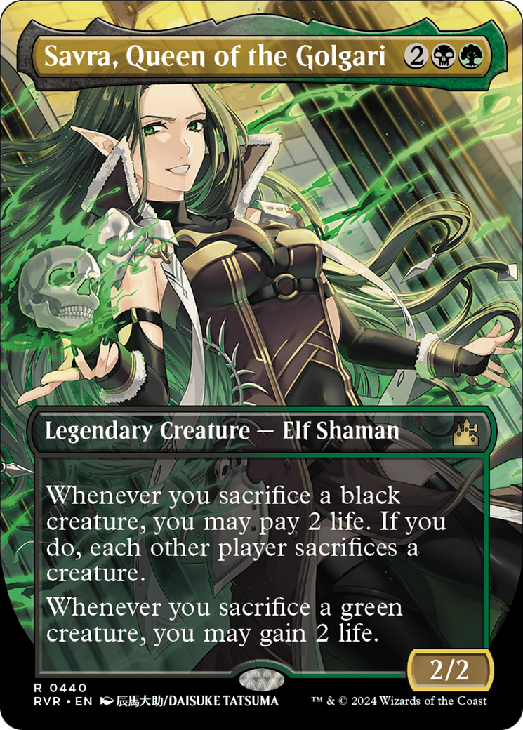 Savra, Queen of the Golgari (Anime Borderless) [Ravnica Remastered] | Game Grid - Logan