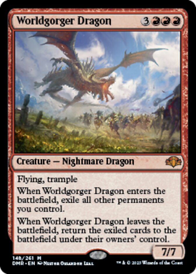 Worldgorger Dragon [Dominaria Remastered] | Game Grid - Logan