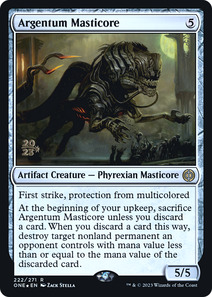 Argentum Masticore [Phyrexia: All Will Be One Prerelease Promos] | Game Grid - Logan