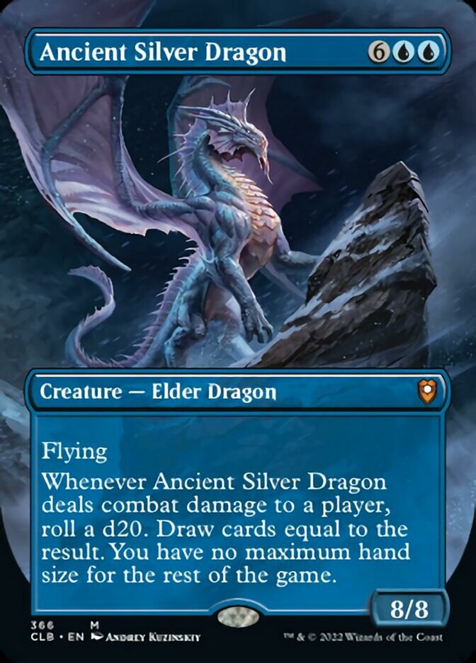 Ancient Silver Dragon (Borderless Alternate Art) [Commander Legends: Battle for Baldur's Gate] | Game Grid - Logan