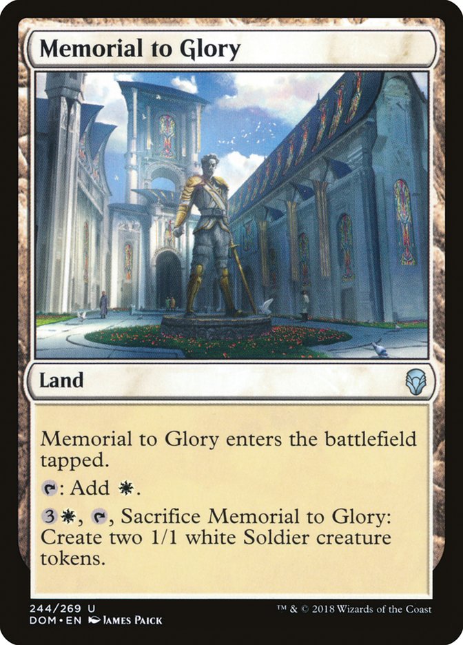 Memorial to Glory [Dominaria] | Game Grid - Logan