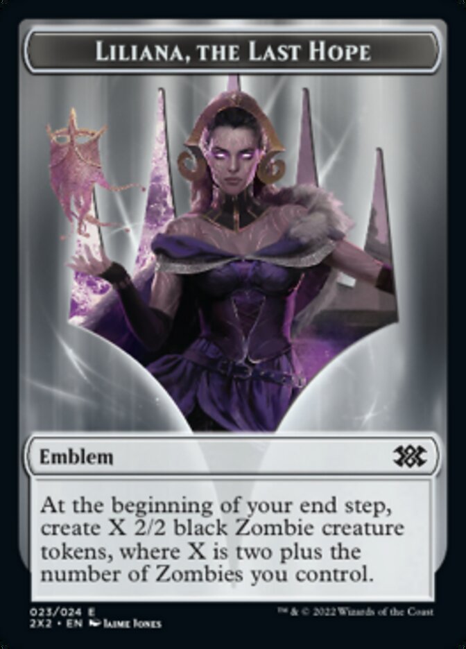 Liliana, the Last Hope Emblem // Spirit (002) Double-Sided Token [Double Masters 2022 Tokens] | Game Grid - Logan