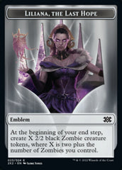 Liliana, the Last Hope Emblem // Spirit (002) Double-Sided Token [Double Masters 2022 Tokens] | Game Grid - Logan