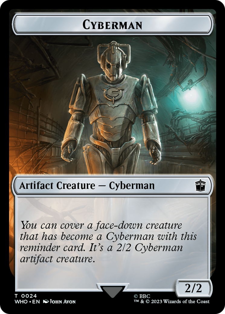 Soldier // Cyberman Double-Sided Token [Doctor Who Tokens] | Game Grid - Logan