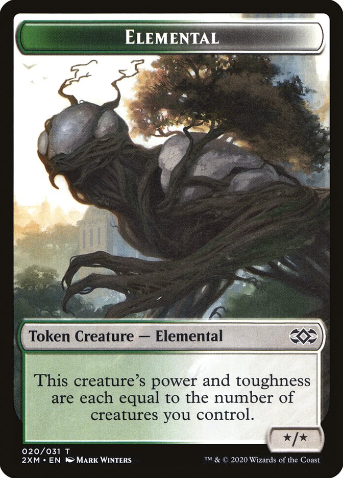 Demon // Elemental Double-Sided Token [Double Masters Tokens] | Game Grid - Logan