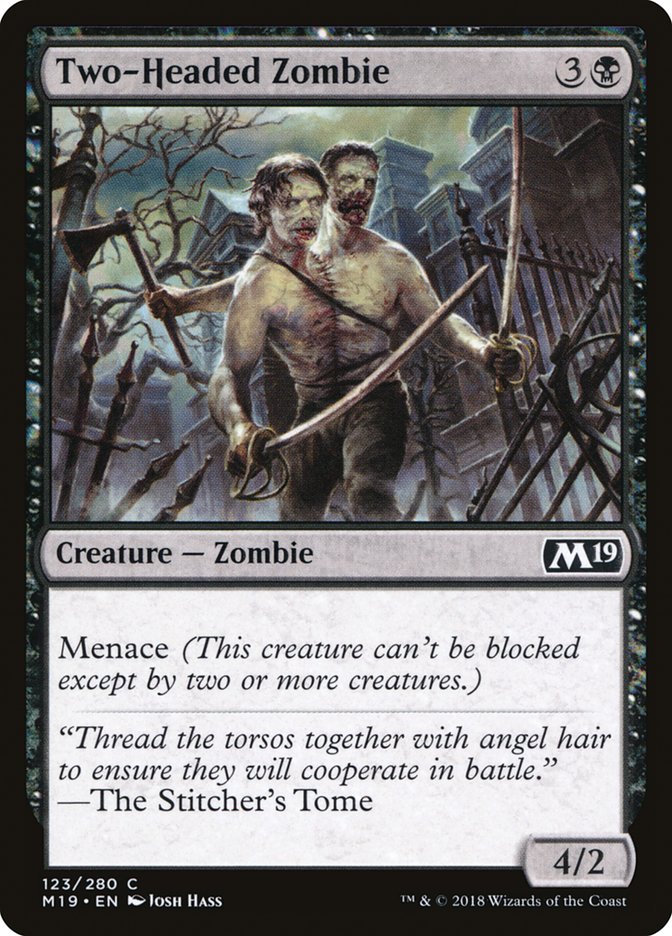 Two-Headed Zombie [Core Set 2019] | Game Grid - Logan