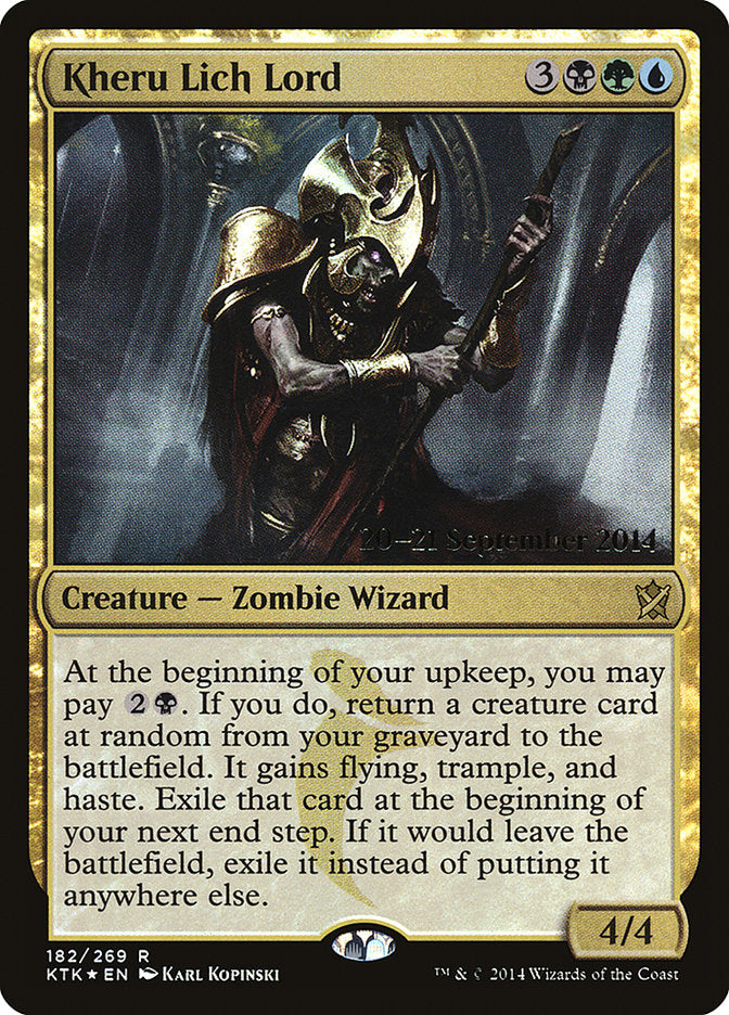 Kheru Lich Lord [Khans of Tarkir Prerelease Promos] | Game Grid - Logan