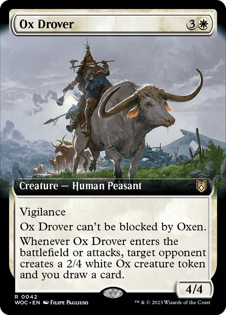 Ox Drover (Extended Art) [Wilds of Eldraine Commander] | Game Grid - Logan