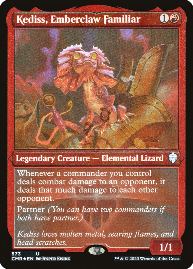 Kediss, Emberclaw Familiar (Etched) [Commander Legends] | Game Grid - Logan