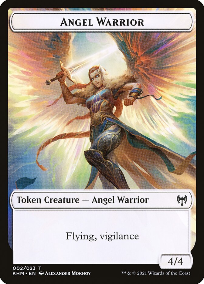 Human Warrior // Angel Warrior Double-Sided Token [Kaldheim Tokens] | Game Grid - Logan