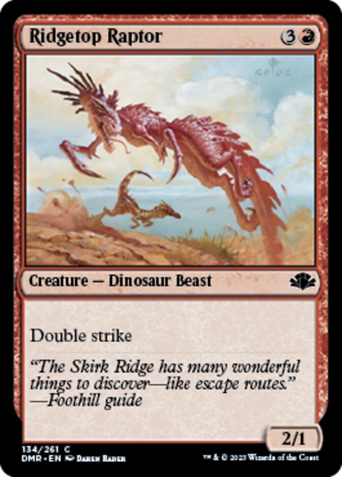 Ridgetop Raptor [Dominaria Remastered] | Game Grid - Logan