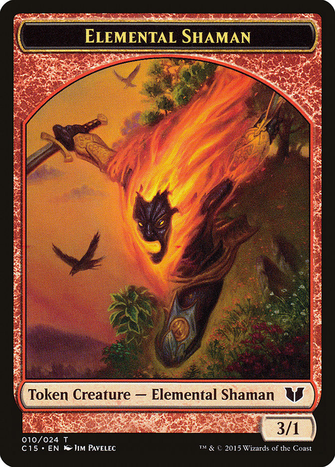 Knight (004) // Elemental Shaman Double-Sided Token [Commander 2015 Tokens] | Game Grid - Logan