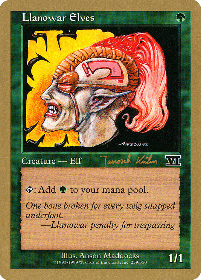 Llanowar Elves (Janosch Kuhn) [World Championship Decks 2000] | Game Grid - Logan