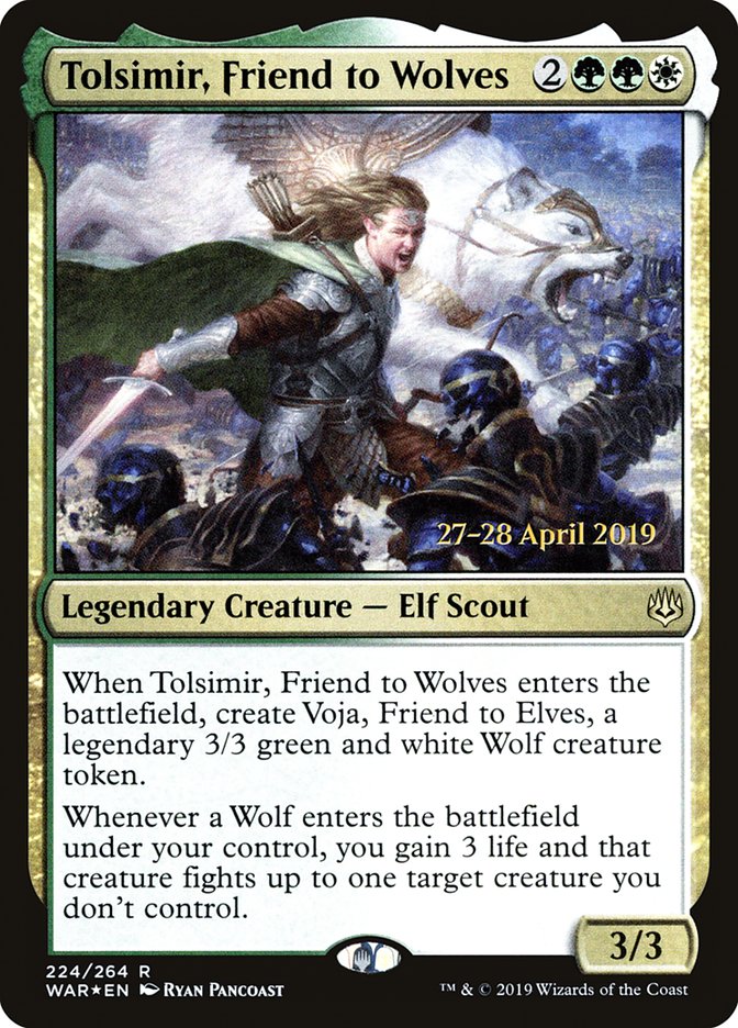 Tolsimir, Friend to Wolves [War of the Spark Prerelease Promos] | Game Grid - Logan