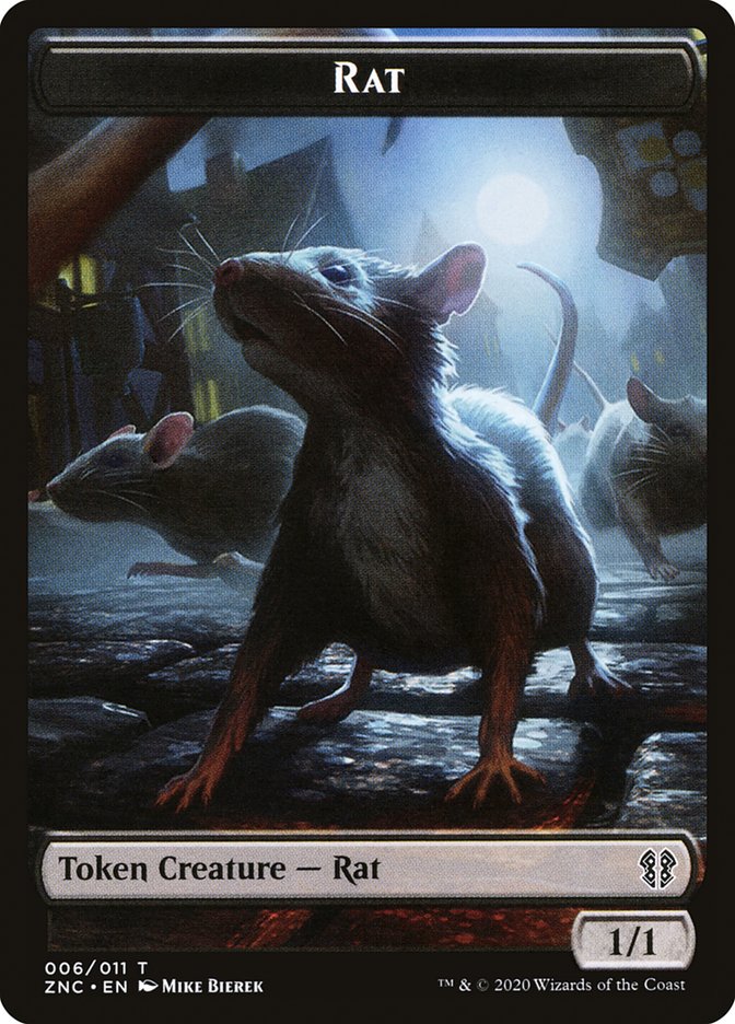 Faerie Rogue // Rat Double-Sided Token [Zendikar Rising Commander Tokens] | Game Grid - Logan