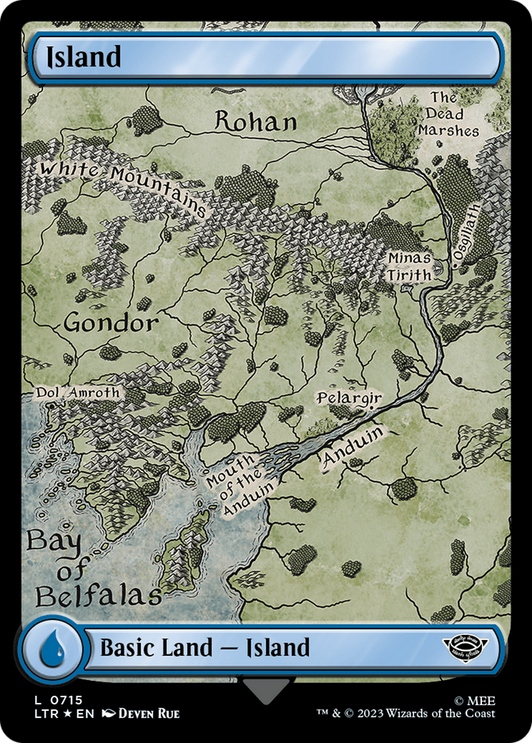 Island (0715) (Surge Foil) [The Lord of the Rings: Tales of Middle-Earth] | Game Grid - Logan