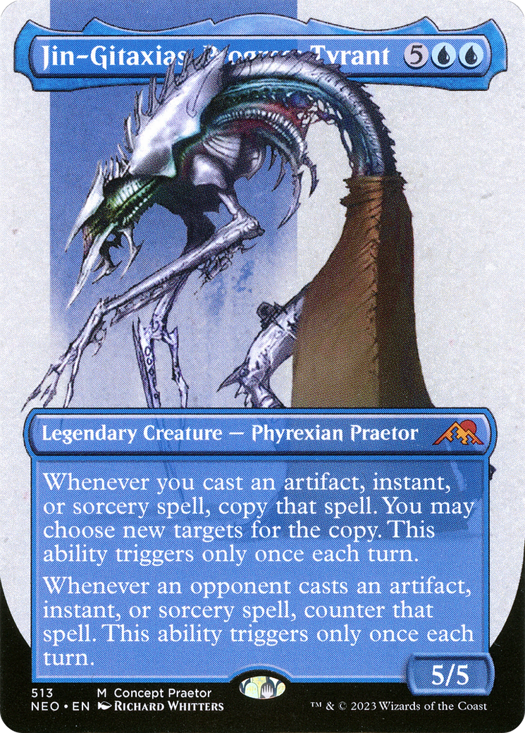 Jin-Gitaxias, Progress Tyrant (Borderless Concept Praetors) [Phyrexia: All Will Be One] | Game Grid - Logan
