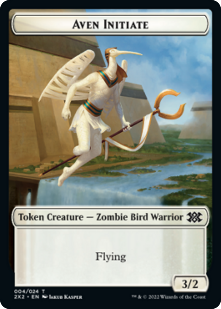 Drake // Aven Initiate Double-Sided Token [Double Masters 2022 Tokens] | Game Grid - Logan