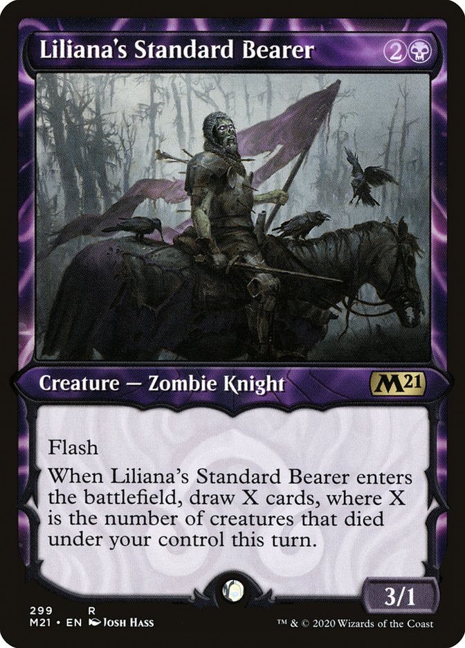 Liliana's Standard Bearer (Showcase) [Core Set 2021] | Game Grid - Logan