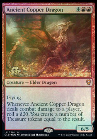 Ancient Copper Dragon [Commander Legends: Battle for Baldur's Gate Prerelease Promos] | Game Grid - Logan