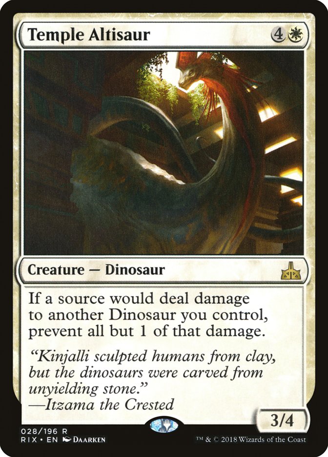 Temple Altisaur [Rivals of Ixalan] | Game Grid - Logan