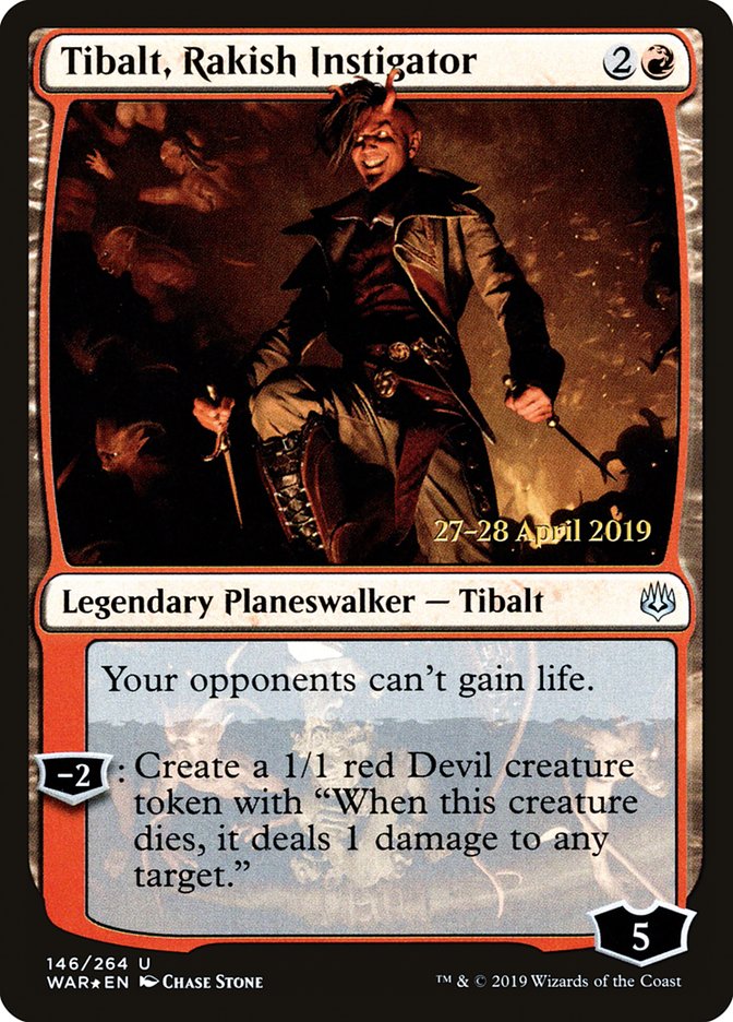 Tibalt, Rakish Instigator [War of the Spark Prerelease Promos] | Game Grid - Logan