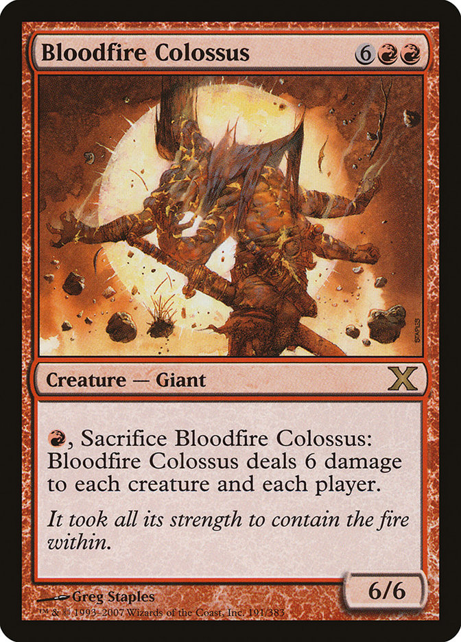 Bloodfire Colossus [Tenth Edition] | Game Grid - Logan