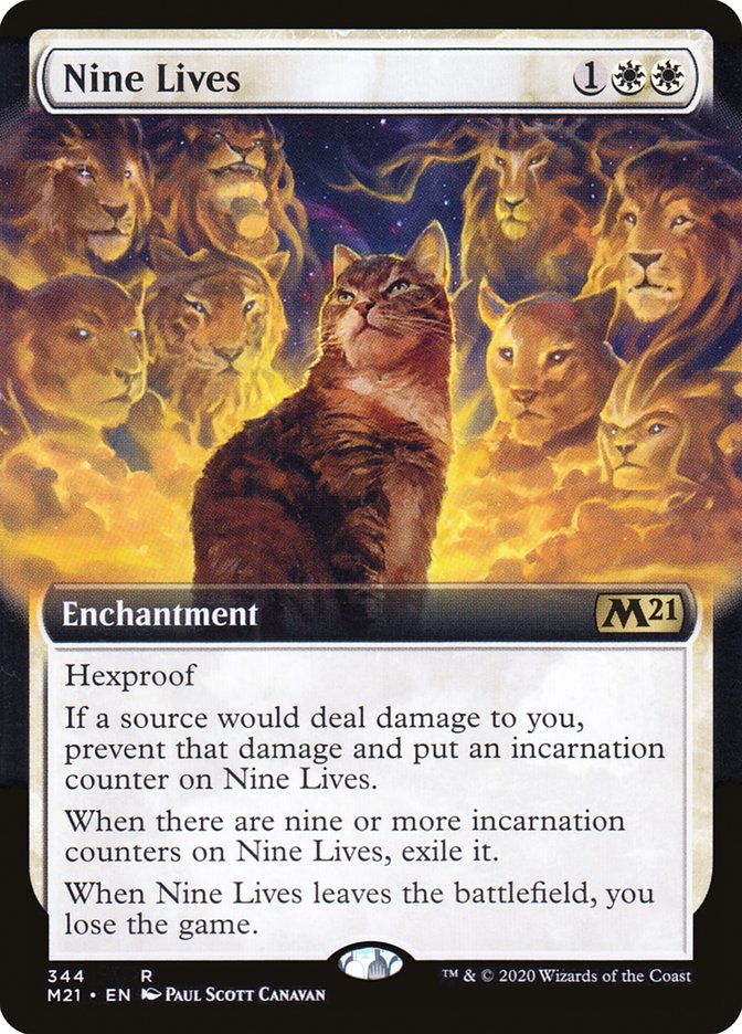Nine Lives (Extended Art) [Core Set 2021] | Game Grid - Logan