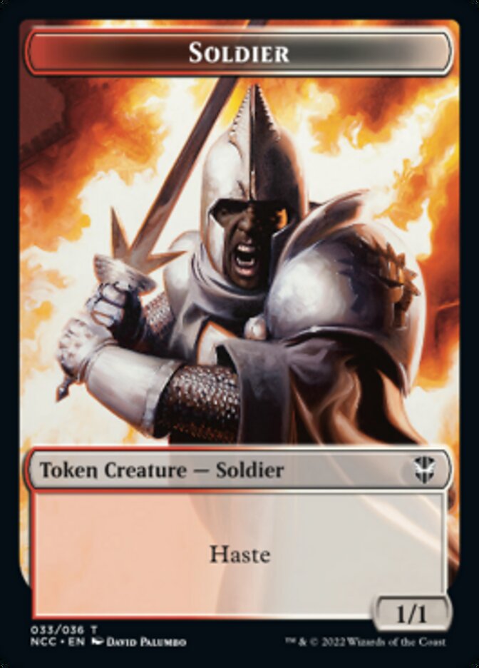 Soldier (33) // Devil Double-Sided Token [Streets of New Capenna Commander Tokens] | Game Grid - Logan