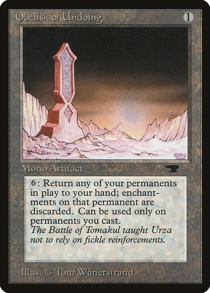 Obelisk of Undoing [Antiquities] | Game Grid - Logan