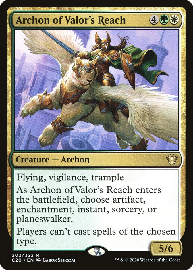 Archon of Valor's Reach [Commander 2020] | Game Grid - Logan