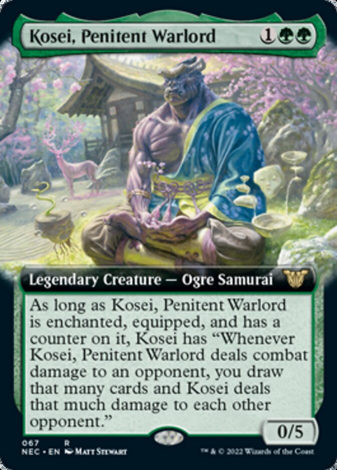 Kosei, Penitent Warlord (Extended Art) [Kamigawa: Neon Dynasty Commander] | Game Grid - Logan