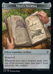 Treasure // Volo's Journal Double-Sided Token [Commander Legends: Battle for Baldur's Gate Tokens] | Game Grid - Logan