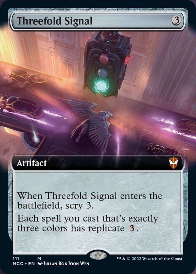 Threefold Signal (Extended Art) [Streets of New Capenna Commander] | Game Grid - Logan