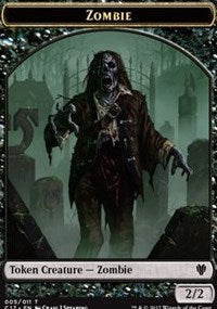 Zombie // Gold Double-Sided Token [Commander 2017 Tokens] | Game Grid - Logan