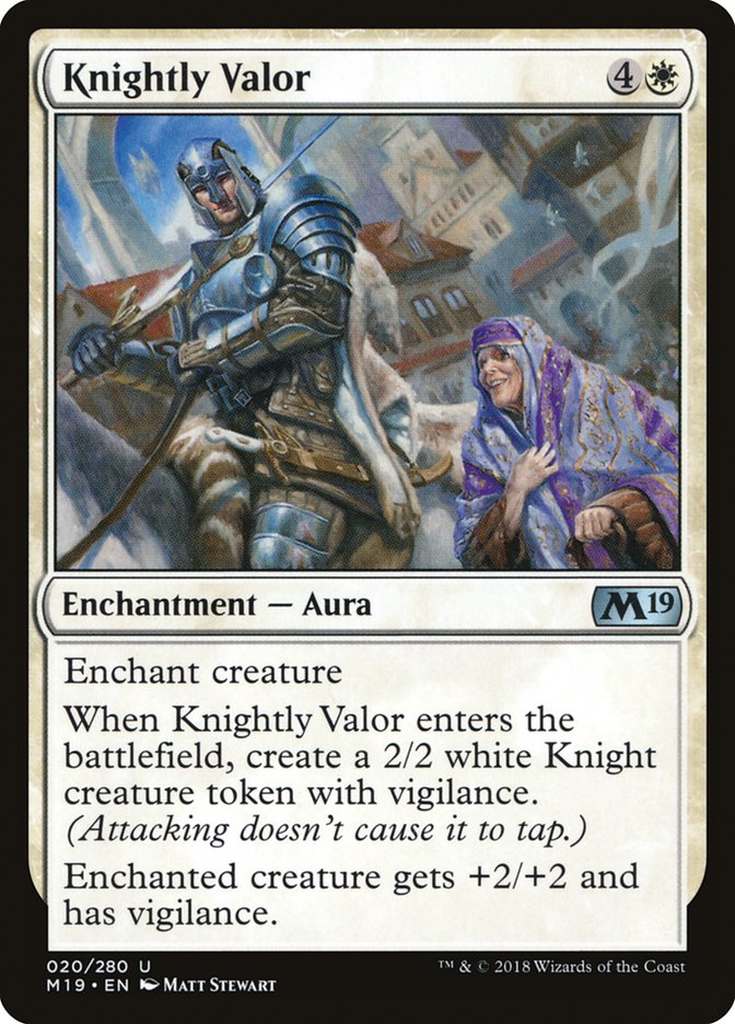 Knightly Valor [Core Set 2019] | Game Grid - Logan