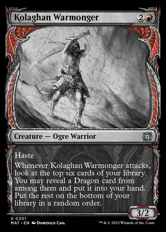 Kolaghan Warmonger (Showcase Halo Foil) [March of the Machine: The Aftermath] | Game Grid - Logan