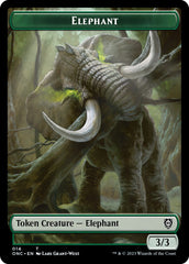 Human Soldier // Elephant Double-Sided Token [Phyrexia: All Will Be One Commander Tokens] | Game Grid - Logan