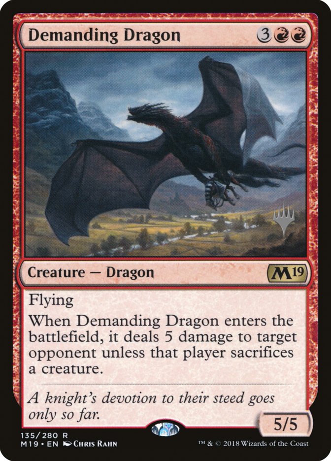 Demanding Dragon (Promo Pack) [Core Set 2019 Promos] | Game Grid - Logan