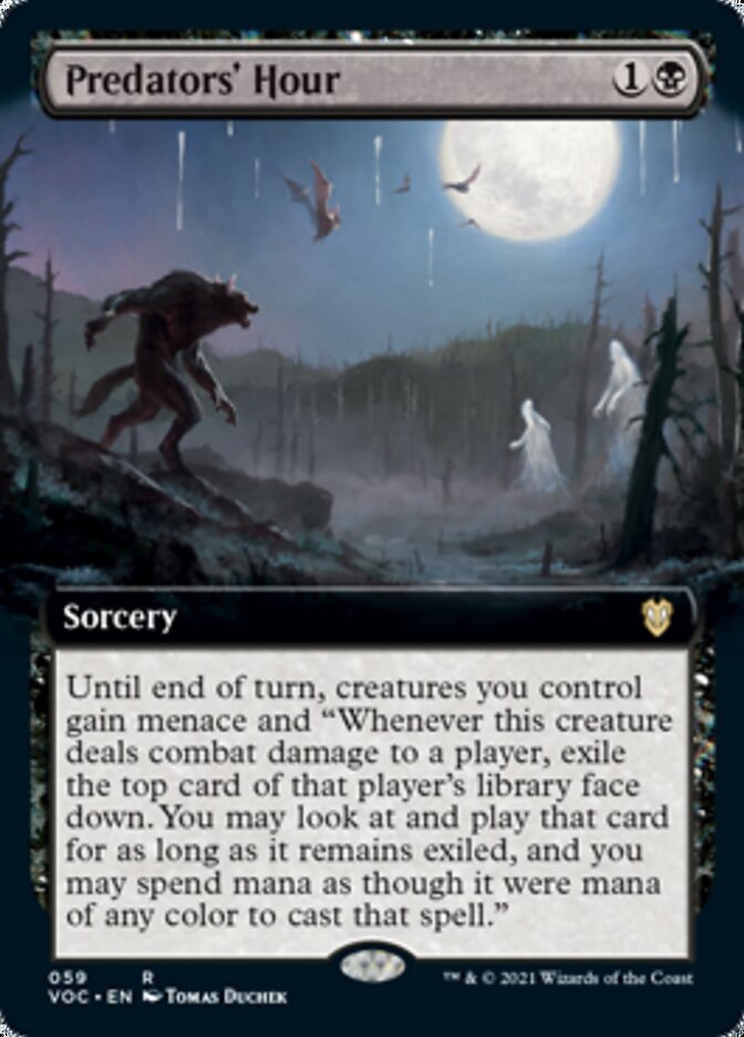 Predators' Hour (Extended Art) [Innistrad: Crimson Vow Commander] | Game Grid - Logan