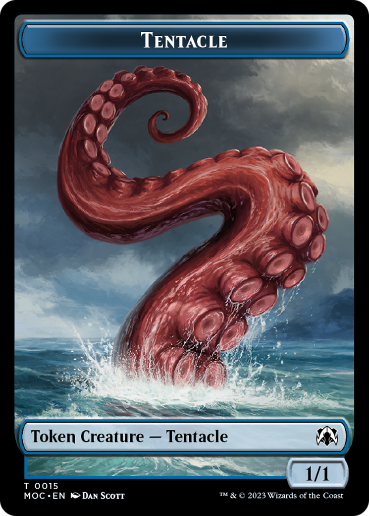 Tentacle // Human (26) Double-Sided Token [March of the Machine Commander Tokens] | Game Grid - Logan